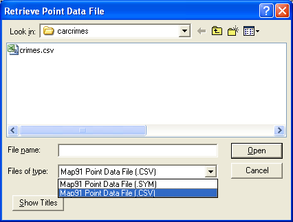 Retrieve point data in MapShore