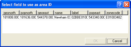 Assigning zoneid and label to .SHP boundary data of LSOA in Newham in MapShore